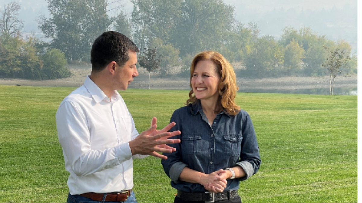 Rep. Schrier with Secretary Buttigieg