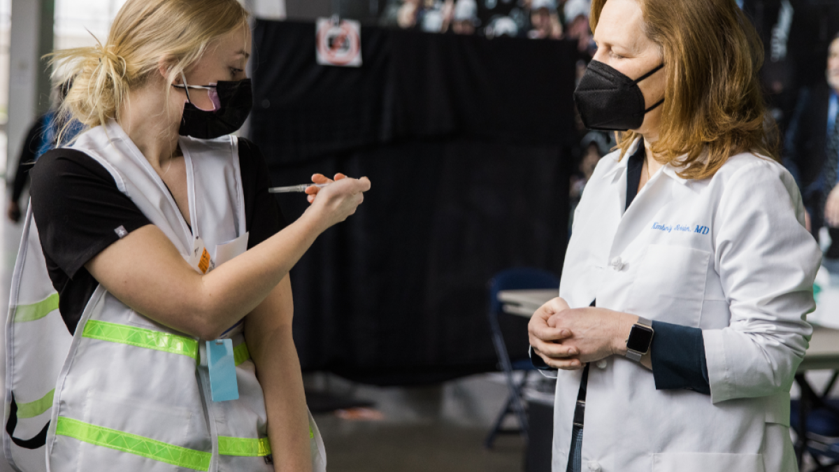 Rep. Schrier learning about COVID-19 vaccine