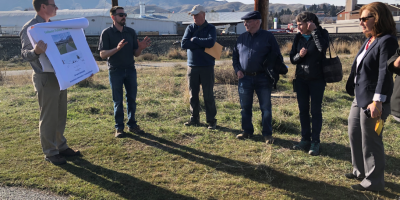 Rep. Schrier learning about Apple Capital Loop in Wenatchee