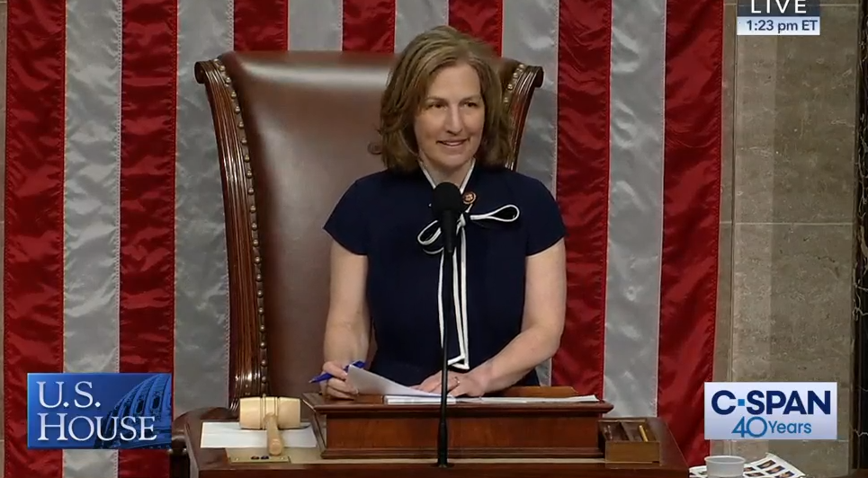 Congresswoman Kim Schrier M.D. in speaker chair
