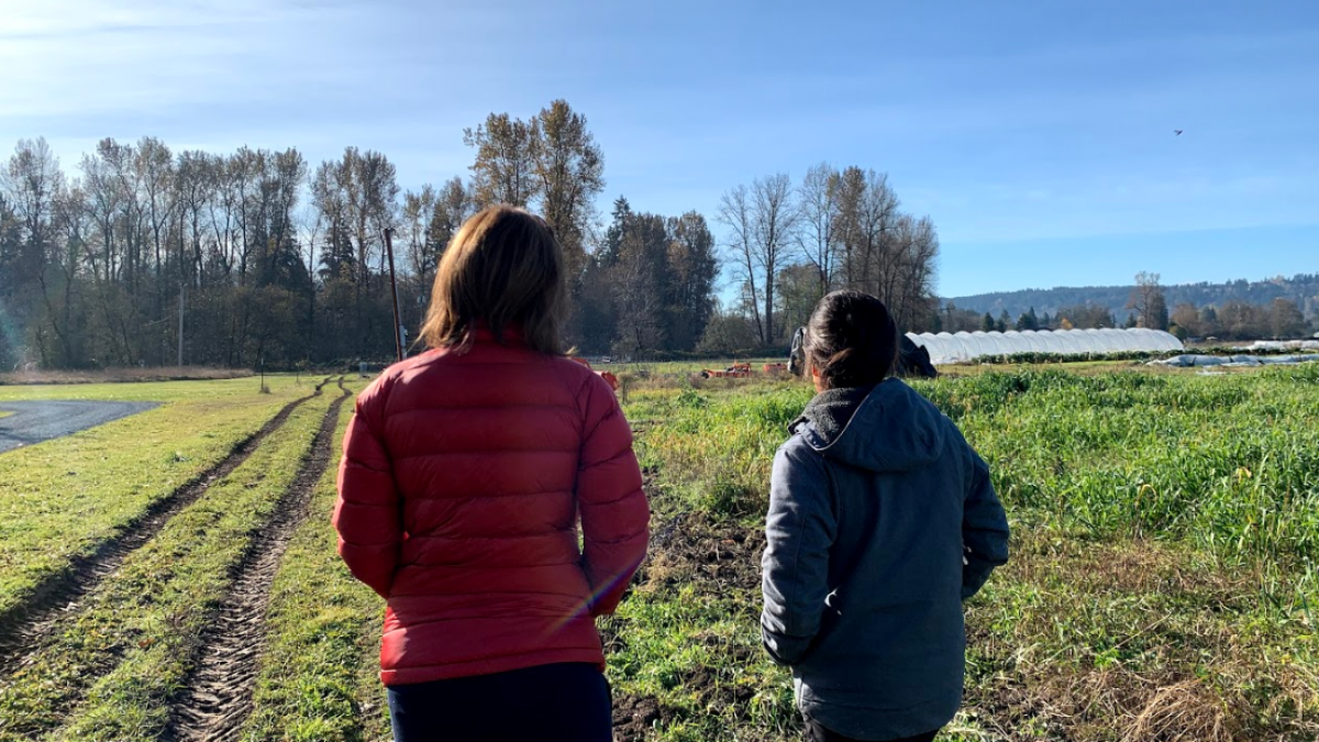 Rep. Schrier with young farmer