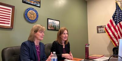 Rep. Schrier with Snoqualmie Mayor Ross