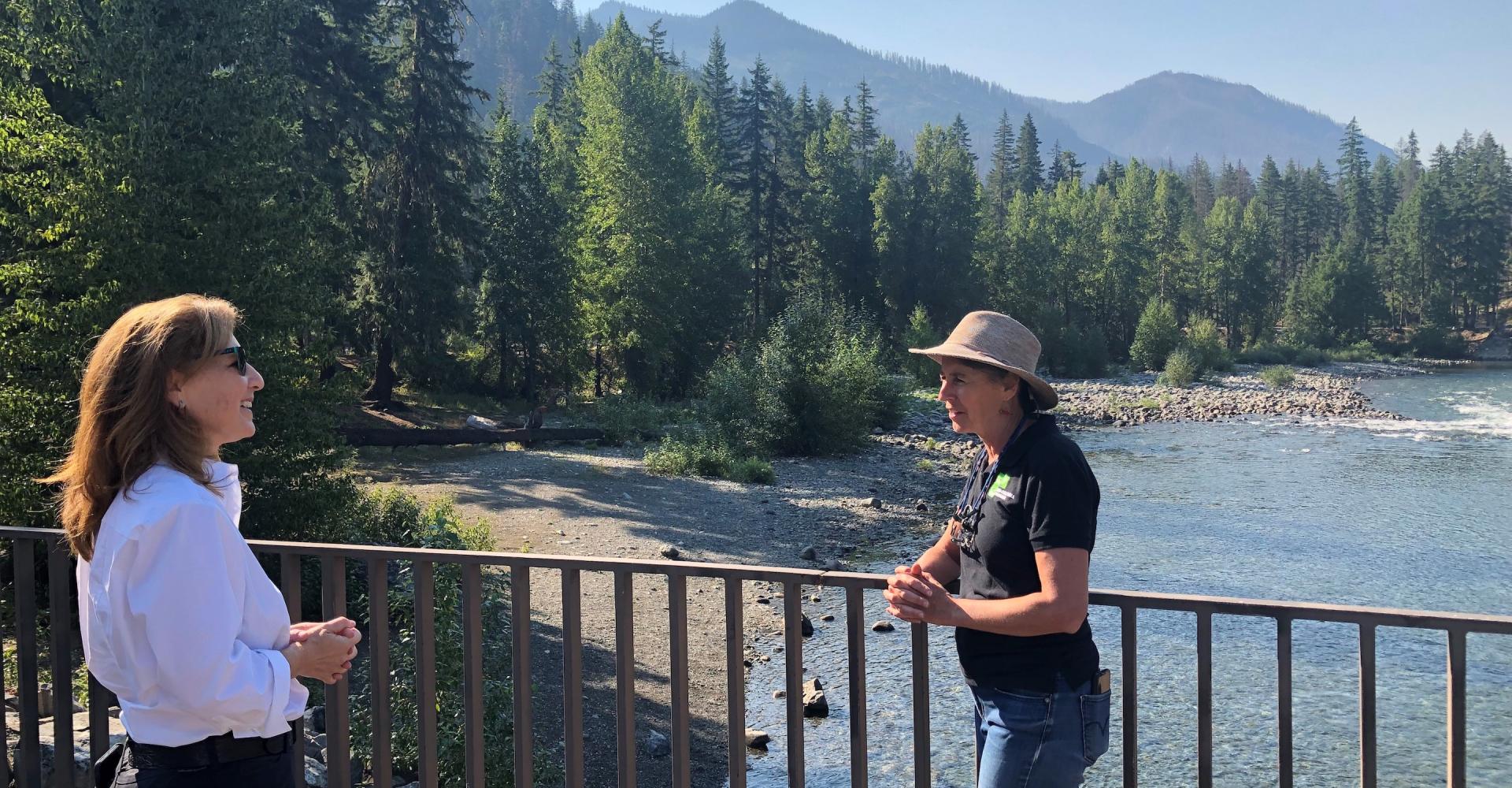 Congresswoman speaking to constituent